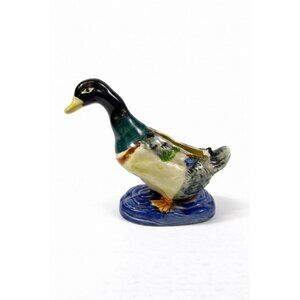 Duck Planter Pot Porcelain Ceramic Vintage Retro Mid Century White breast Mallar